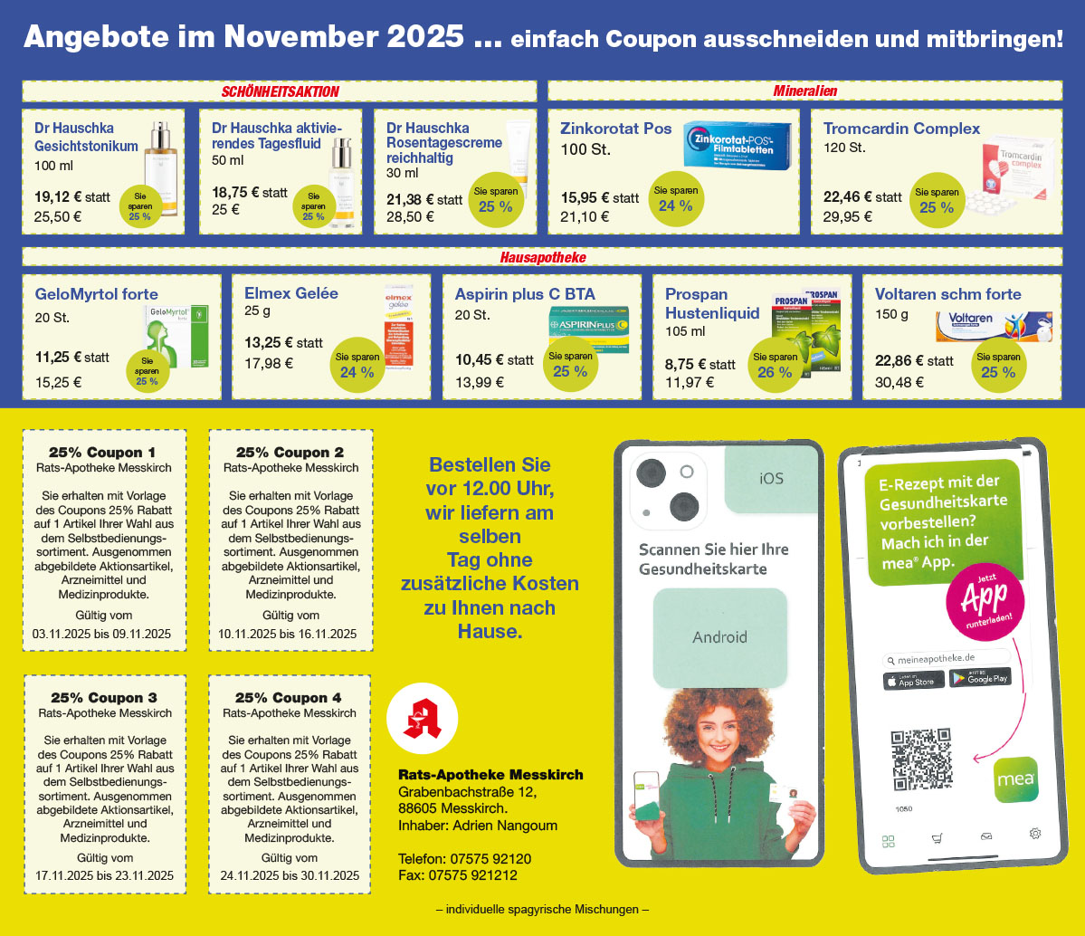 Angebot Rats-Apotheke Messkirch November 2025